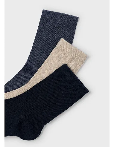 Set 3 calcetines lisos - Marino   | MAYORAL