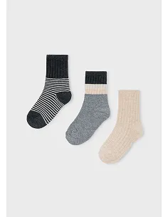 Set 3 calcetines - Beige vig  | MAYORAL