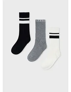 Set 3 calcetines largos - Negro    | MAYORAL