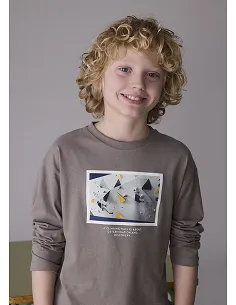 Camiseta m/l print hd - Roca      