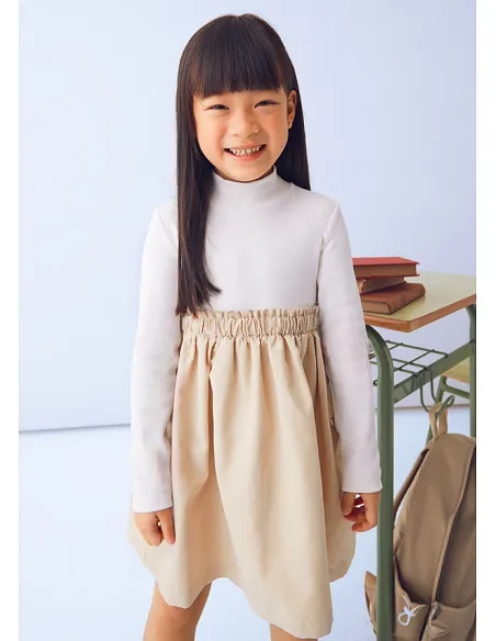 Vestido combinado cargo - Arena     