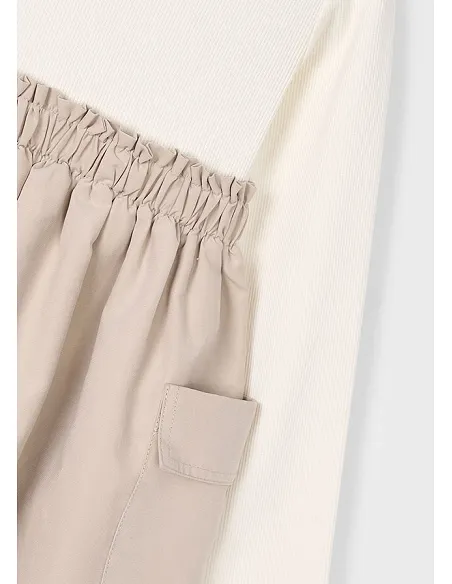 Vestido combinado cargo - Arena     