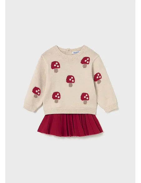 Conj. falda tricot - Rojo      