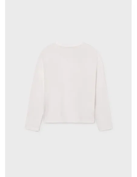 Camiseta m/l ok - Nata      