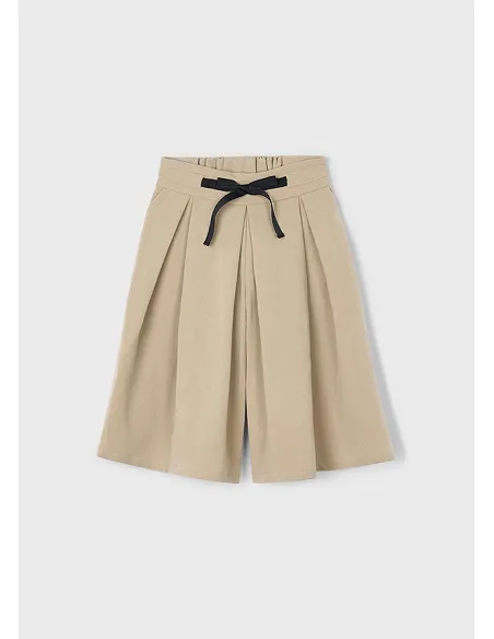 Falda pantalon midi - Madera