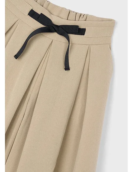 Falda pantalon midi - Madera