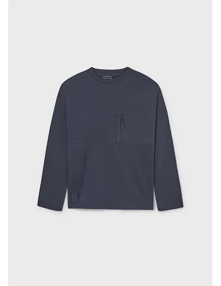 Camiseta m/l bolsillo - Marino    