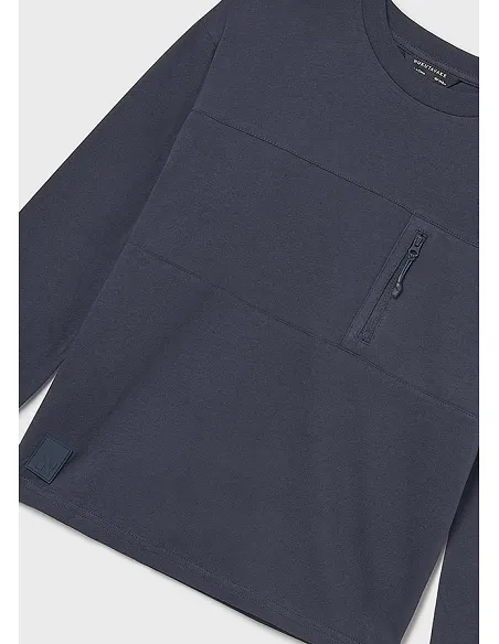 Camiseta m/l bolsillo - Marino    