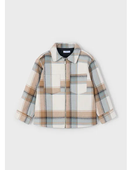 Cazadora cuadros - Caramelo  