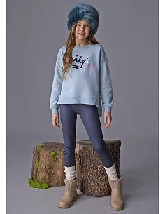 Conj. leggings pu - Petroleo  