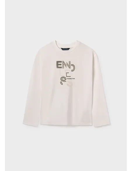 Camiseta m/l basica - Nata    | MAYORAL