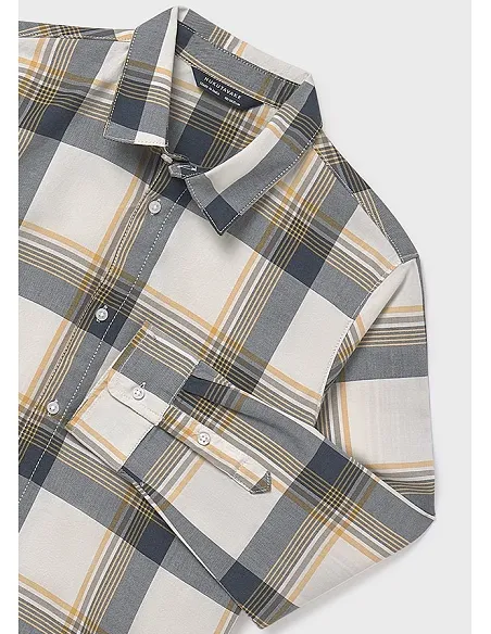 Camisa m/l cuadros - Marino    