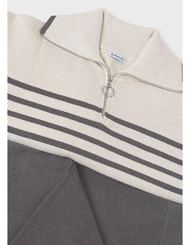 Conj. pantalon largo tricot - Plomo vig 