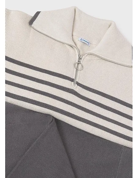 Conj. pantalon largo tricot - Plomo vig 