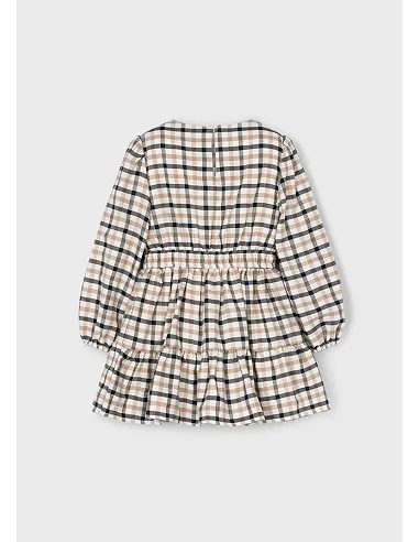 Vestido cuadros - Negro     