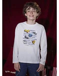 Camiseta m/l print hd - Nata-rocod