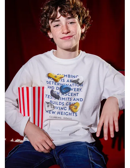 Camiseta m/l print hd - Nata-rocod