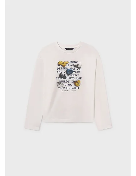 Camiseta m/l print hd - Nata-rocod