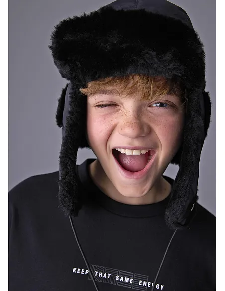 Camiseta m/c print relieve - Negro     