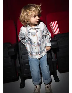 Pantalon denim wide fit - Medio     