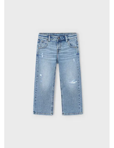 Pantalon denim wide fit - Medio     