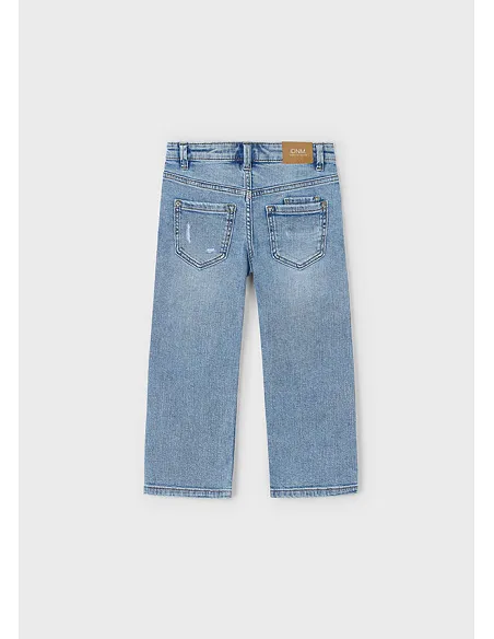 Pantalon denim wide fit - Medio     