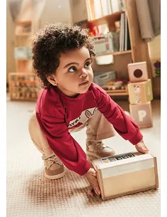 Conj. pantalon largo - Rojo      