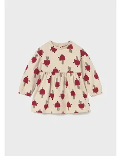 Vestido felpa estampado - Rojo      