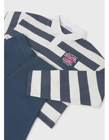 Con. pantalon largo polo - Petroleo  