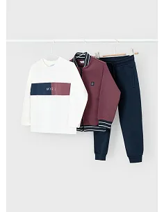 Chandal bomber camiseta - Ciruela   