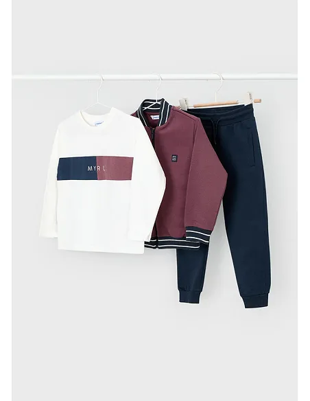 Chandal bomber camiseta - Ciruela   