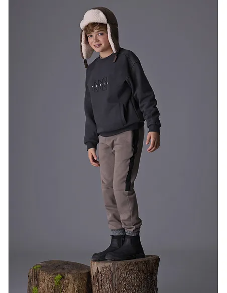 Pantalon contraste plana - Lodo    | MAYORAL