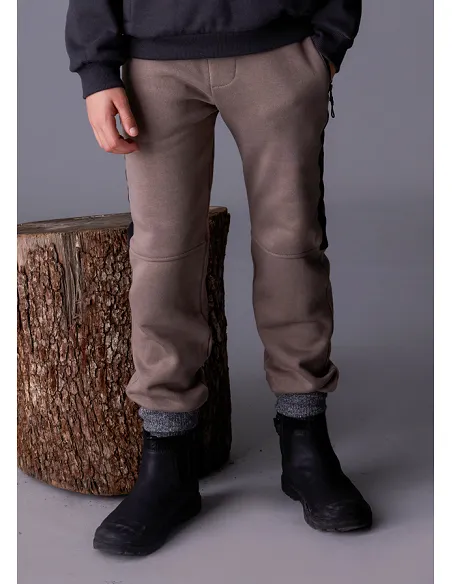 Pantalon contraste plana - Lodo    | MAYORAL