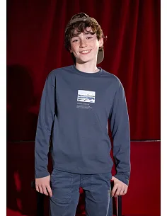 Camiseta m/l "iceberg" - Acero     