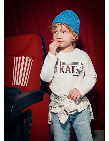 Camiseta m/l skate - Nata      