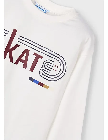 Camiseta m/l skate - Nata      