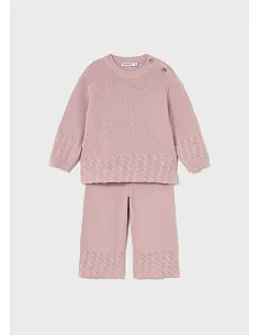 Conj. pantalon tricot - Cuarzo    