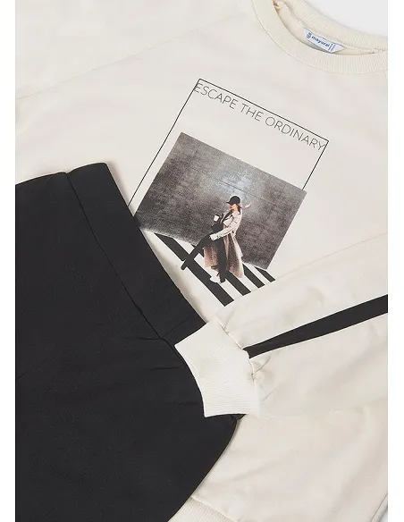 Conj. leggings flared - Negro     