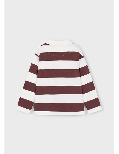 Polo m/l rayas - Ciruela   