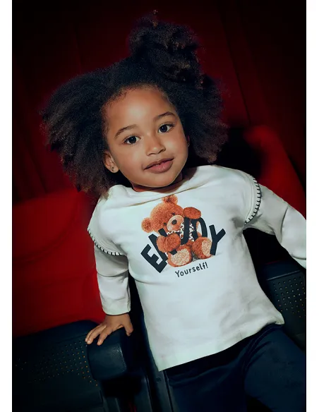 Camiseta m/l oso - Macchiato  | MAYORAL