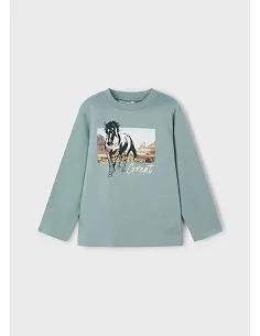 Camiseta m/l caballo - Glaciar   