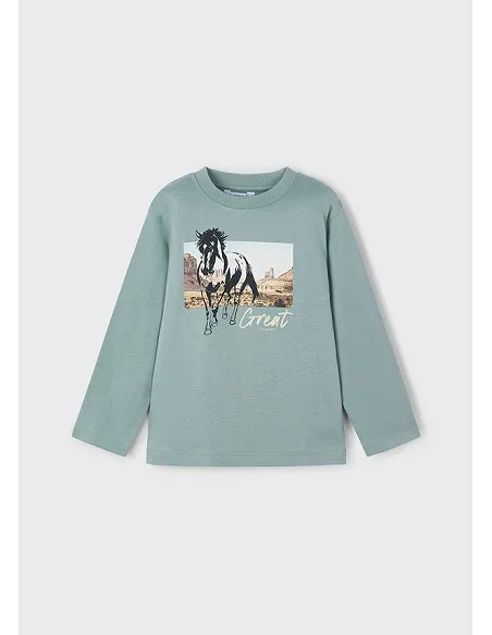 Camiseta m/l caballo - Glaciar   