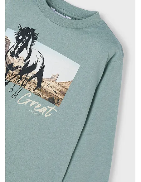 Camiseta m/l caballo - Glaciar   