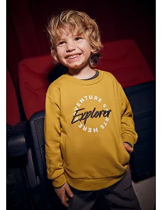 Pullover bordado - Mostaza   