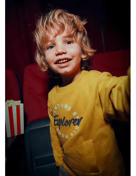 Pullover bordado - Mostaza   