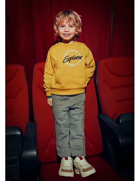 Pullover bordado - Mostaza   