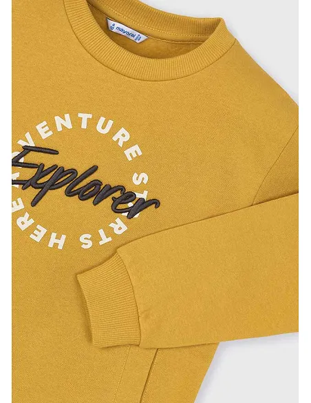 Pullover bordado - Mostaza   