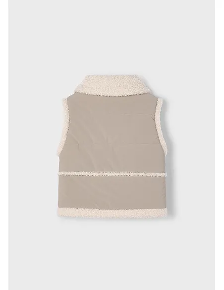 Chaleco contrastes borrego - Topo      