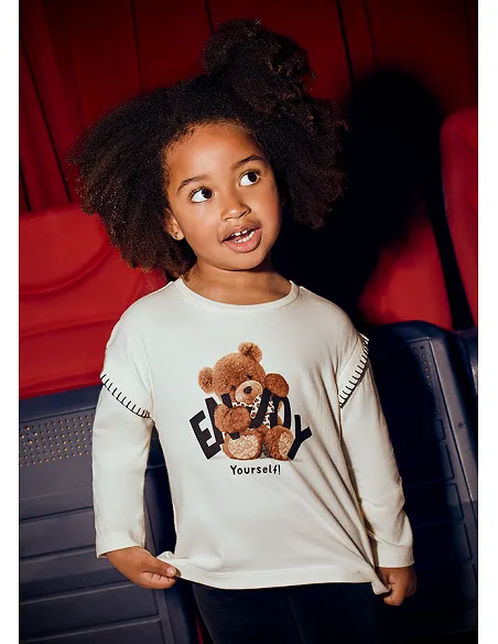 Camiseta m/l oso - Macchiato  | MAYORAL