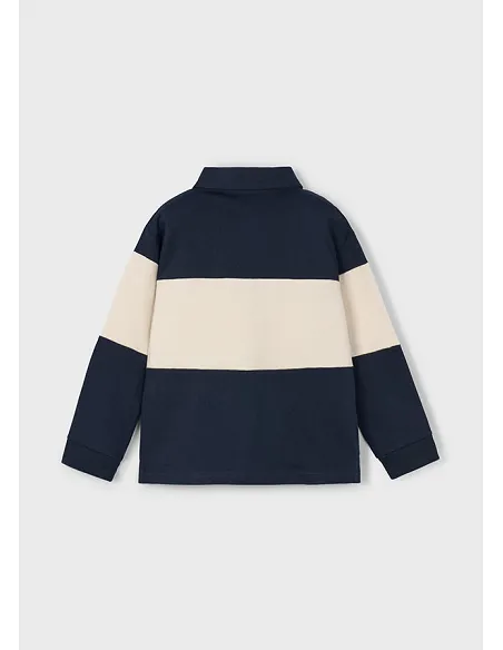 Polo m/l color block - Marino    